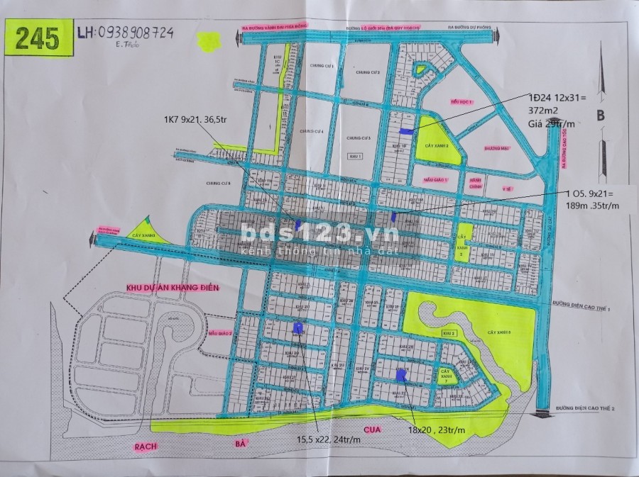 Siêu thị đất nền dự án đại học quốc gia (dự án 245) phường phú Hữu Quận 9