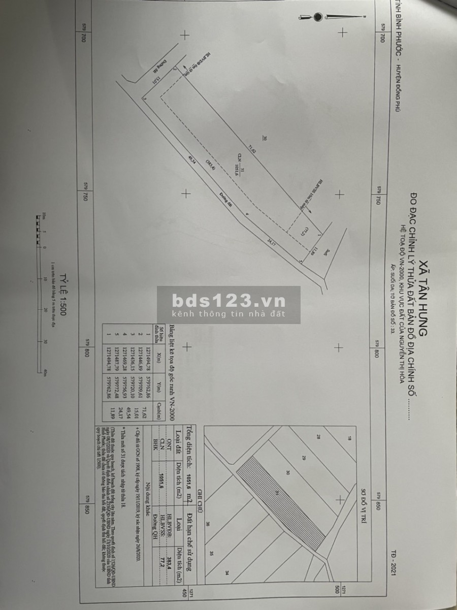 Cần bán gấp lô đất (10x50) 500m2/395tr có thổ cư gần KCN Becamex ĐP mới khởi công