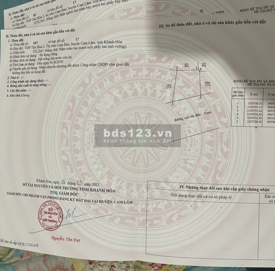 Lô đất Mặt tiền đường Lê Lợi QH 54m - Giá 2.xtr/m2