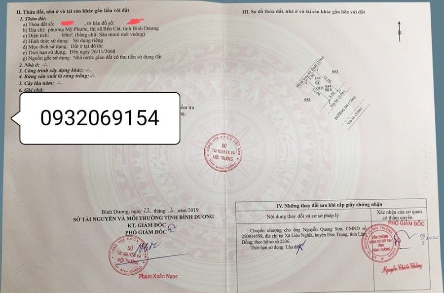 Chính chủ cần tiền bán gấp lô đất tại Mỹ Phước 3, diện tích 50m2