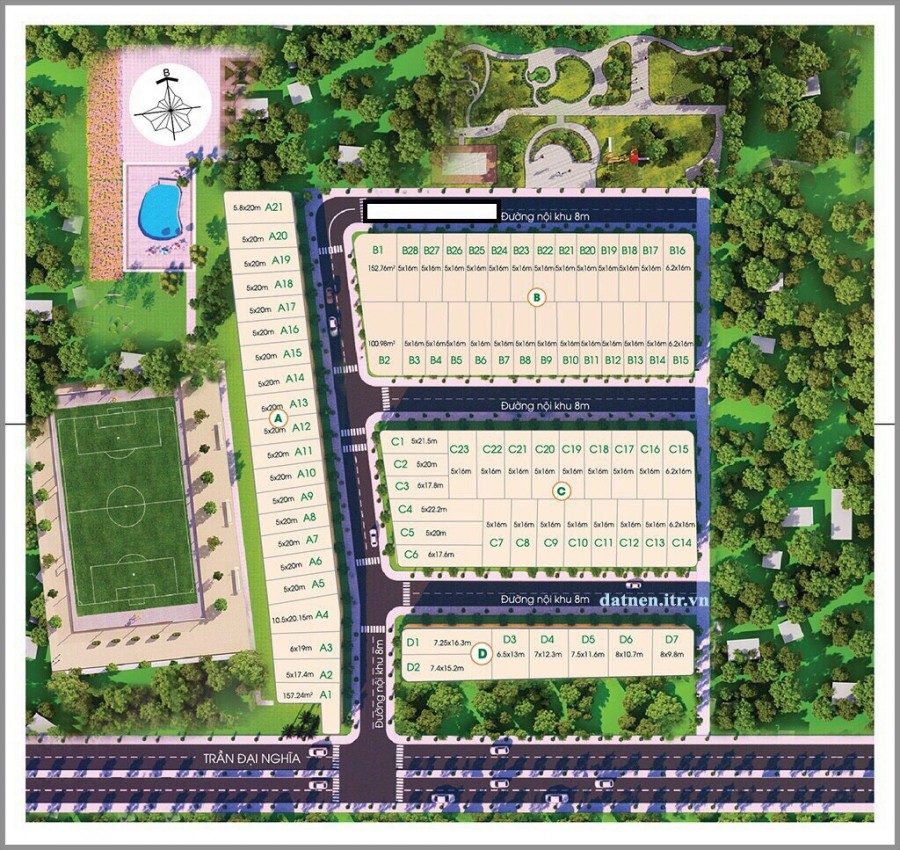 Đất MT Trần Đại Nghĩa, Bình Chánh, 100m2, sổ hồng riêng, xây dựng tự do