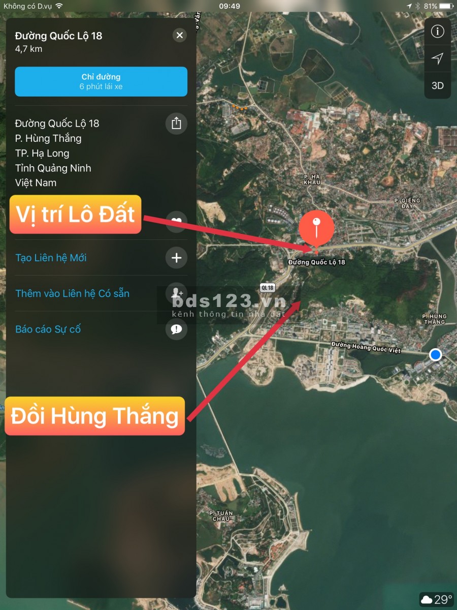 Bán đất tại Phường Hùng Thắng Hạ Long, Quảng Ninh 0968129240