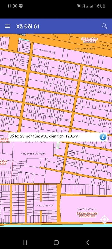 Đất lô 6x20m, 100% thổ cư tại đội B, xã đồi 61, giá bán 1.2 tỷ, lhcc
