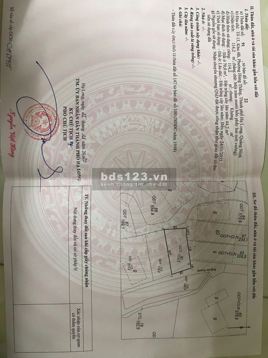 Bán đất tại Phường Hùng Thắng Hạ Long, Quảng Ninh 0968129240