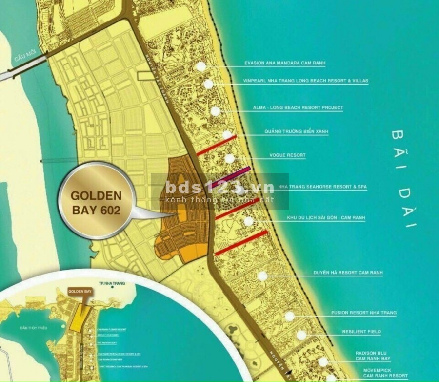 Golden bay khu đô thị trong vùng đất vàng, mặt tiền đường rộng