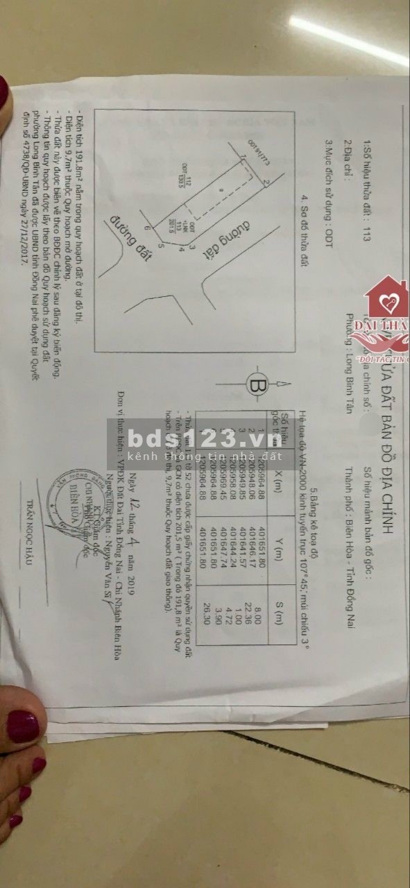 Bán nhà Long Bình Tân 8x26m giá 3tỷ2, đường lớn xe ra vào thuận tiện