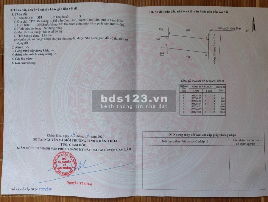Lô đất mặt tiền đường Phan Đình Phùng, quy hoạch 30m, đối diện bến xe Cam Lâm