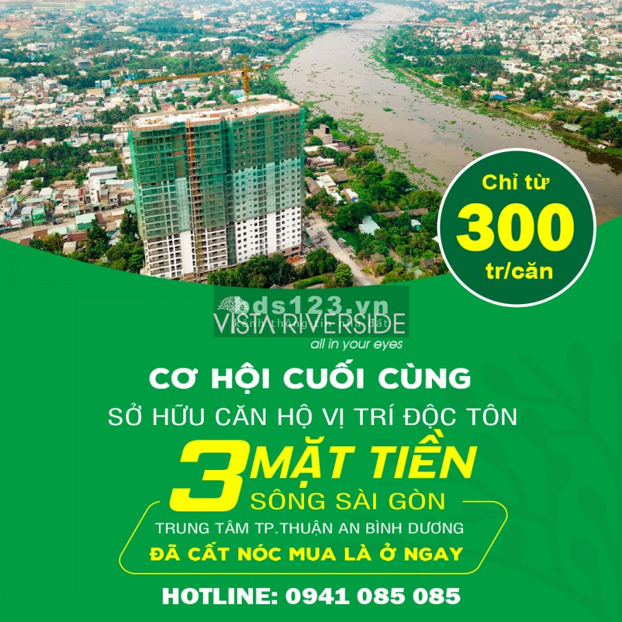 Thanh toán 300 triệu sở hữu ngay căn hộ xanh cao cấp chuẩn Sing ven sông Sài Gòn