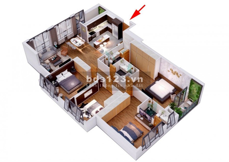 Trả trước chỉ 2.2 tỷ nhận ngay căn góc 169m2, 4 pn, 3 wc, view Đông Nam toàn cảnh siêu đẹp, chiết khẩu thẳng 15 %