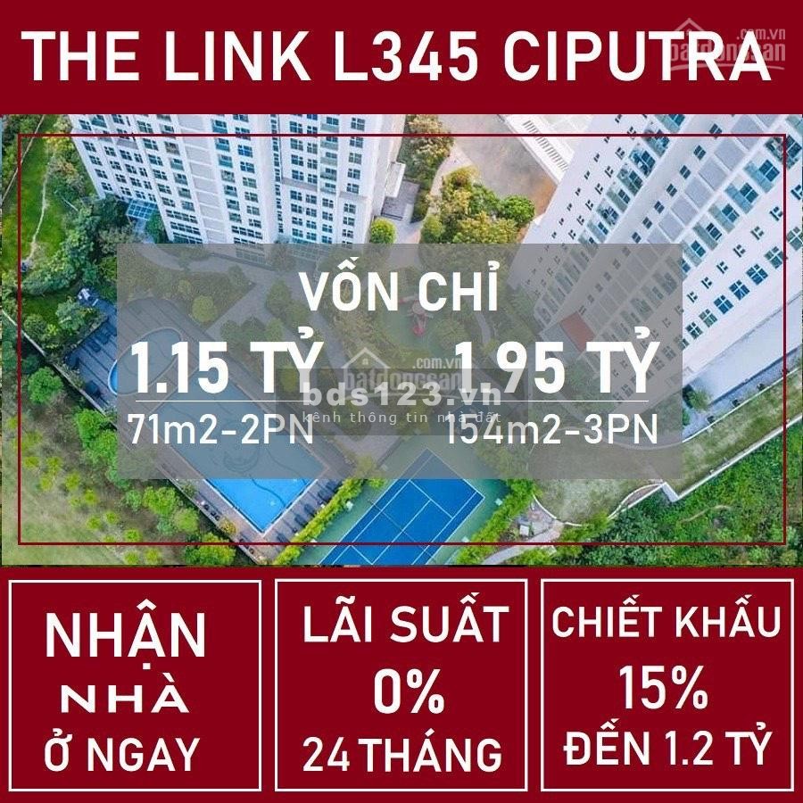 Căn góc 3 pn The Link 345-CT1, view sân gofl giá từ 40 triệu/m2, trực tiếp chủ đầu tư