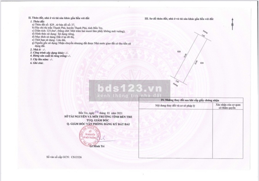 Đất nền khu đô thị Thạnh Phú giá chỉ từ 1ty4 mặt tiền chợ Huyện