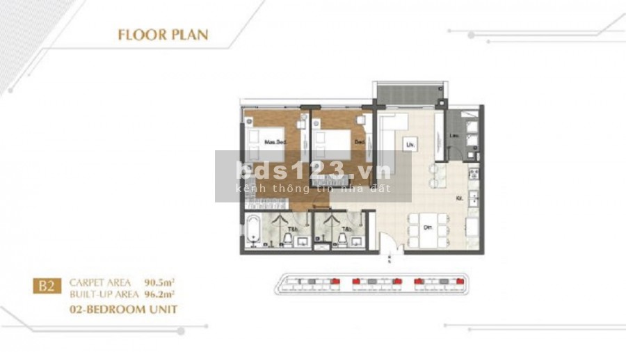 Bán căn góc Sarina Sala, 2PN, view Landmark 81, giá bán 8.6 tỷ