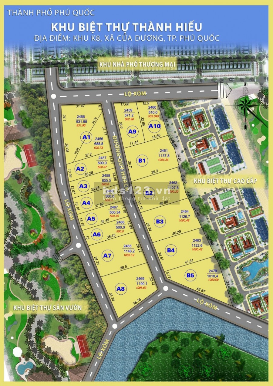 Bán đất Phú Quốc thuộc khu trung tâm 500-1000m2, Quy Hoạch đất ở 100%, giá rẻ