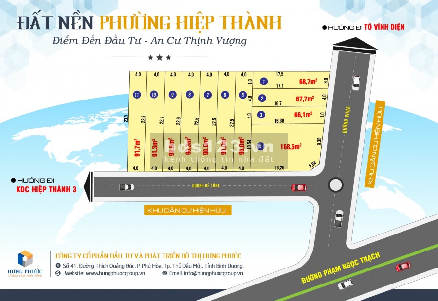 Bán đất sổ sẵn thổ cư giá 32 triệu/m2 gần bv 512 giường đường Phạm Ngọc Thạch TD1 BD