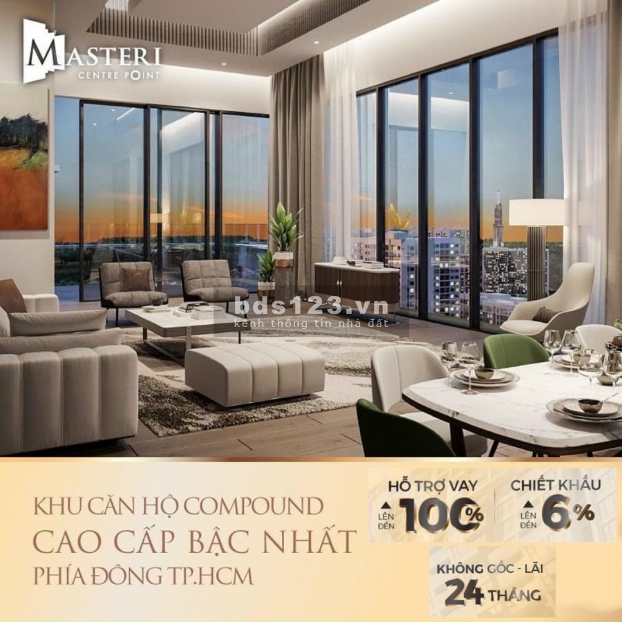 Masteri Centre Point căn hộ biệt lặp duy nhất tại khu đô thị 272ha an ninh tuyệt đối