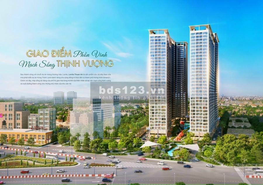 Căn hộ cao cấp Lavita Thuận An, tiện ích đạt chuẩn, giá 1.5 tỷ