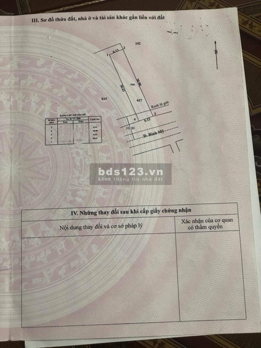 Đất MT Đường Bình Mỹ Củ Chi,189M2 Full Thổ Cư Giá MÙA COVD Chỉ 5.9TỷTL