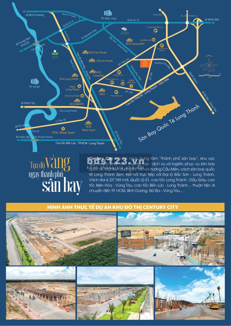Đầu Tư BĐS tiềm năng. Vị trí trung tâm. Ưu thế dẫn đầu với Sân bay Long Thành