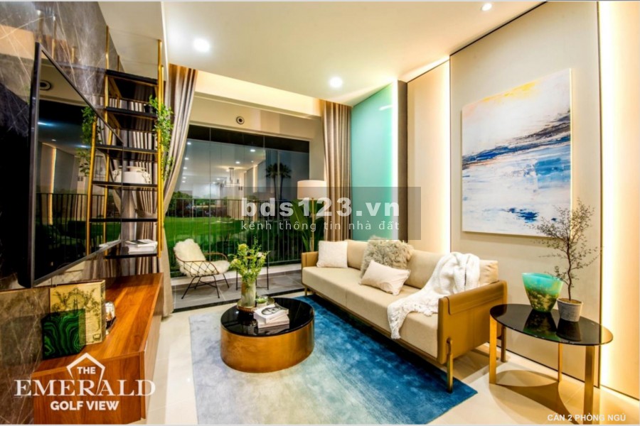 Bán căn hộ 2 phòng ngủ, chỉ cần thanh toán trước 5%, dự án The Emerald Golf View Thuận An, Bình Dương
