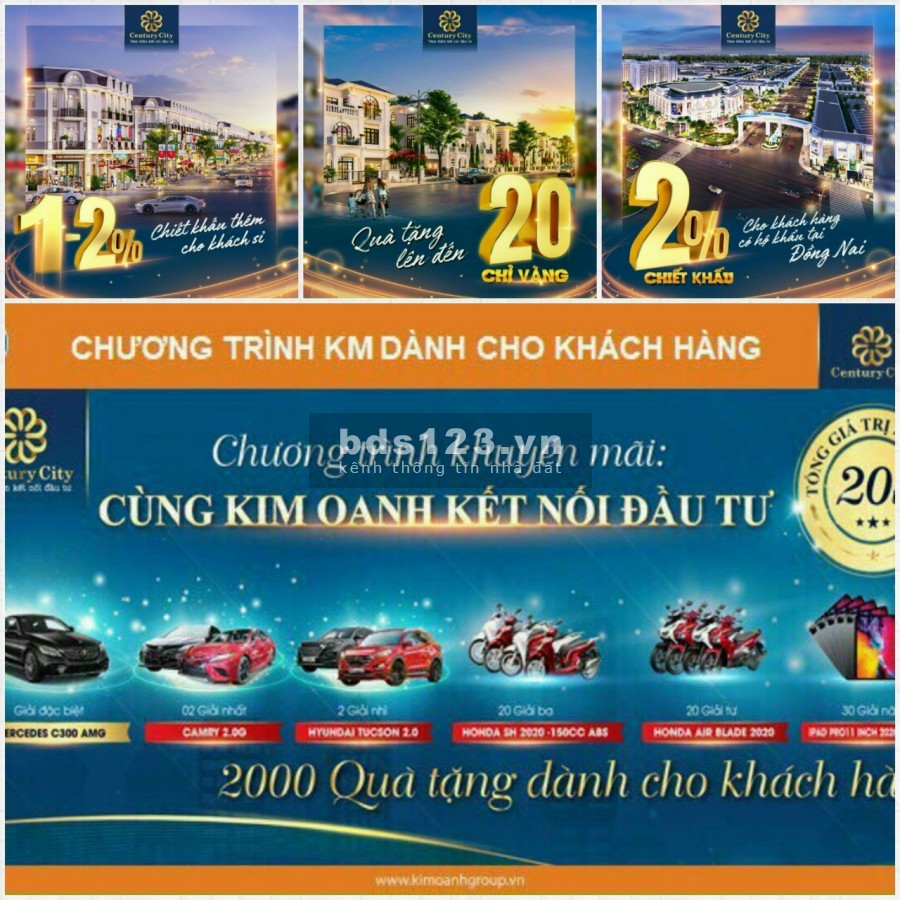 Dự án Century City cách sân bay Long Thành chỉ 2km. Chiết khẩu lên tới 22%, sổ chính chủ