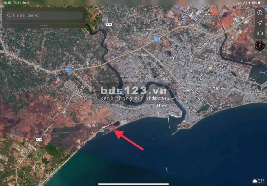 Bán lô góc thổ cư Phan Thiết đường nhựa giá bán chỉ 3ti