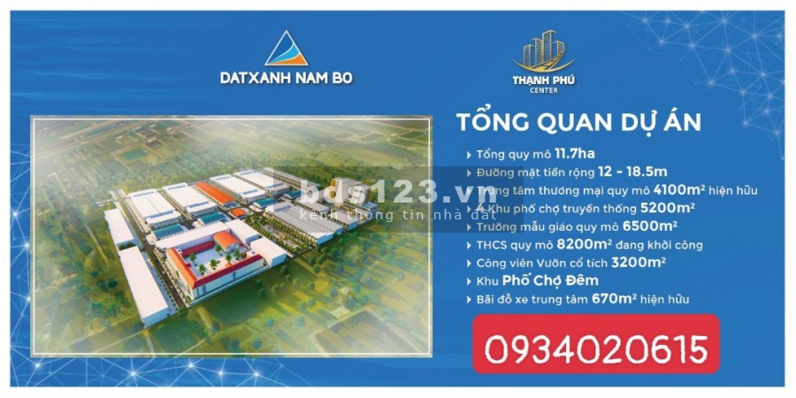 Mua đất vàng lái xe sang lợi nhuận leo thang, dự án Thạnh Phú Center