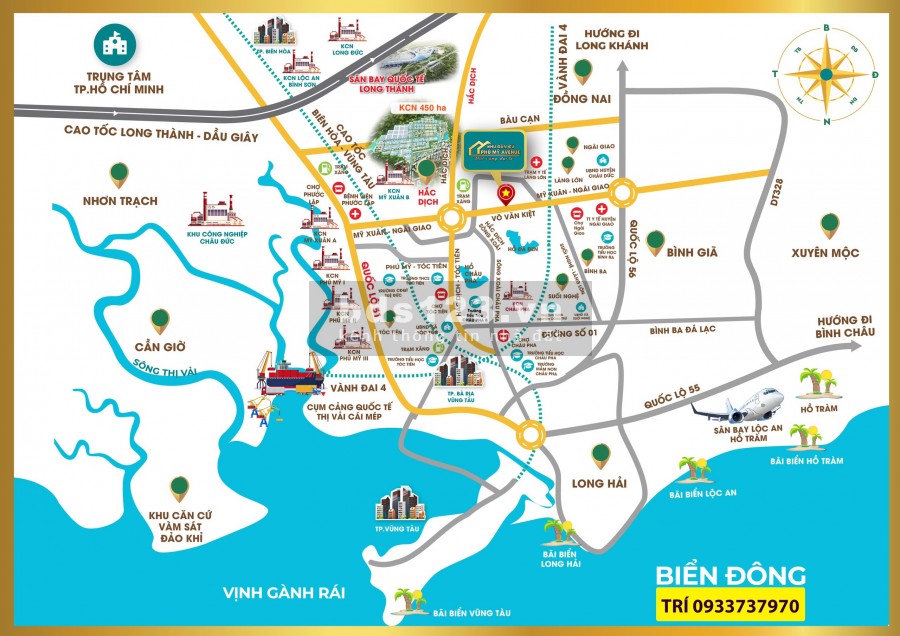 Đất nền Đại Lộ Võ Văn Kiệt, thị xã Phú Mỹ, Bà Rịa Vũng Tàu, sổ hồng riêng