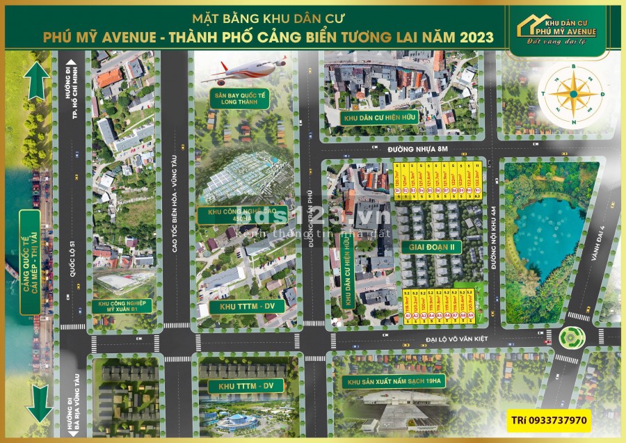 Đất nền Đại Lộ Võ Văn Kiệt, thị xã Phú Mỹ, Bà Rịa Vũng Tàu, sổ hồng riêng