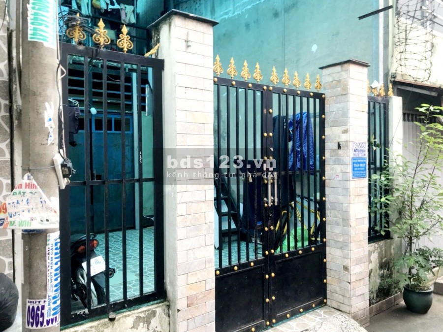 Nhà 1 trệt 1 lững, dt 4x20 hẻm 60 Tân Thuận Tây Quận 7, hướng Tây Nam