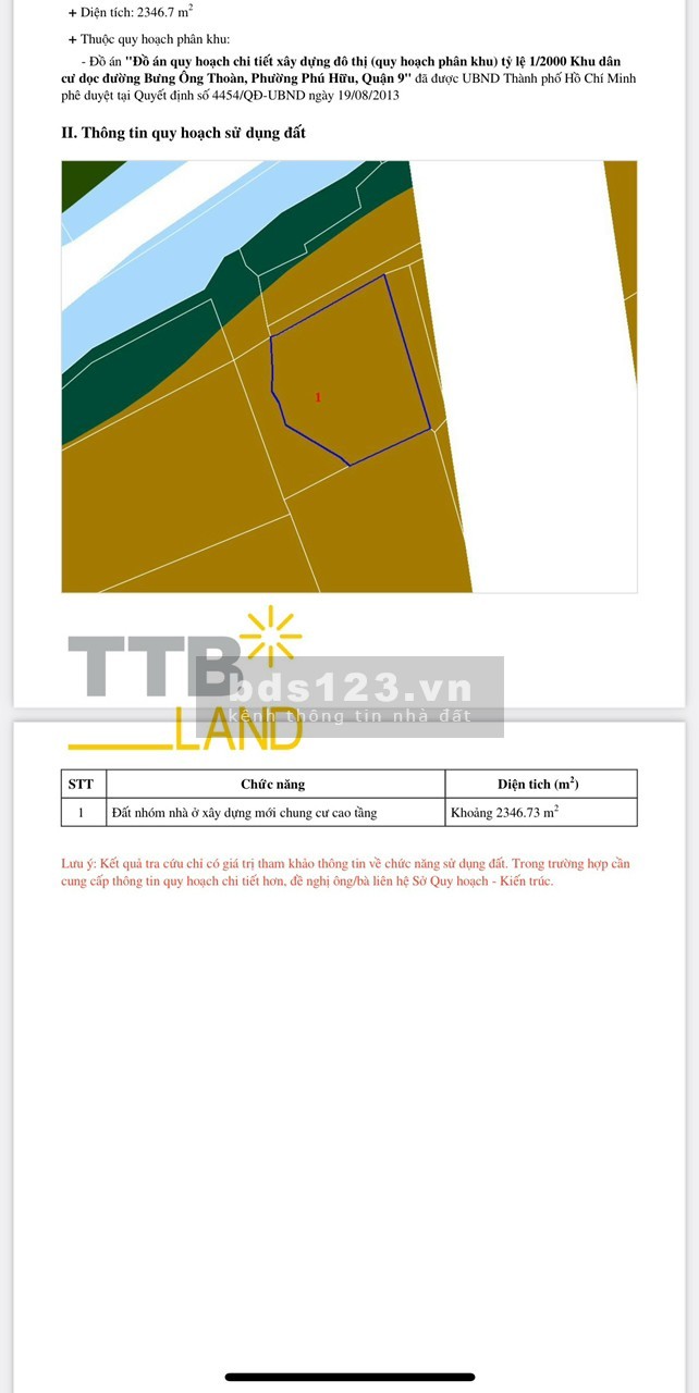 Bán 6000m² đất mặt tiền Võ Chí Công phường Phú Hữu Quận 9