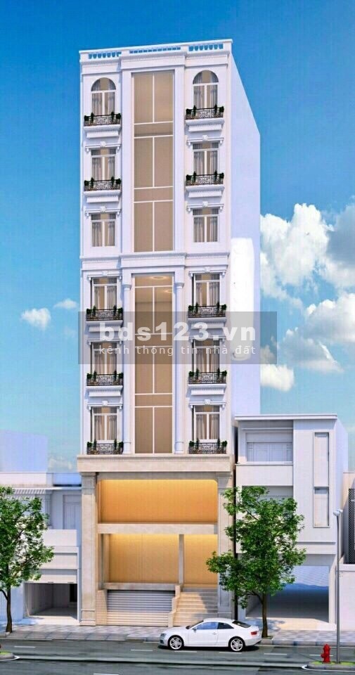 Bán toà nhà Văn Phòng 9 tầng lô góc 2 mặt đường nhựa mặt phố Trần Tử Bình,mt 5m
