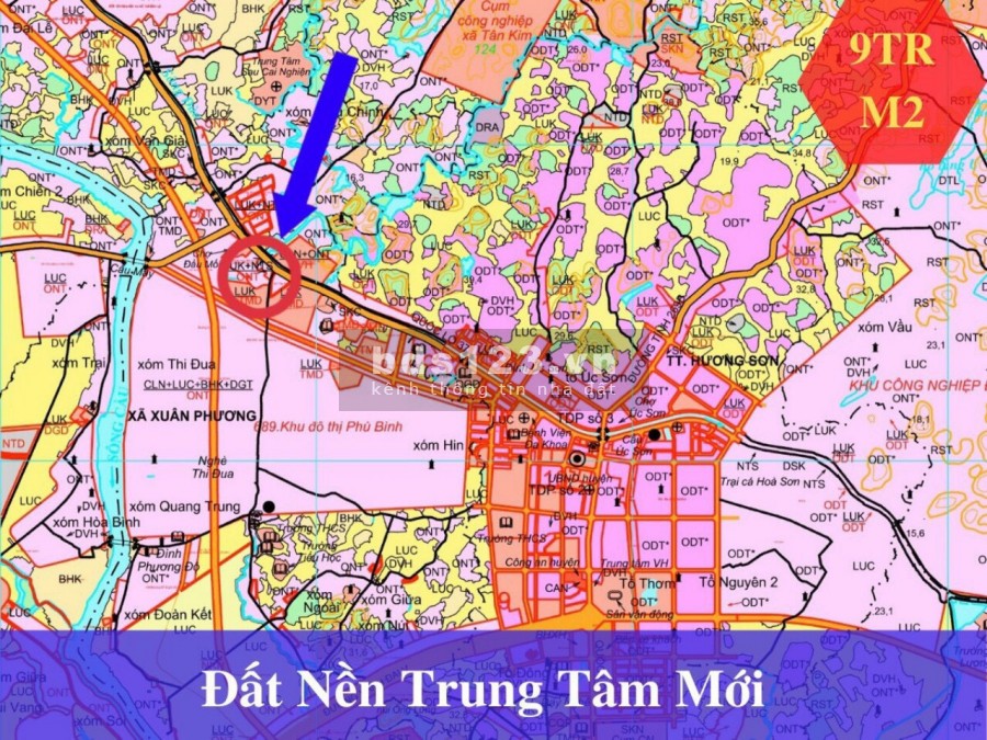 Đất dự án trung tâm cụm công nghiệp, giá chỉ từ 8.5 triệu/m2, sổ sẵn