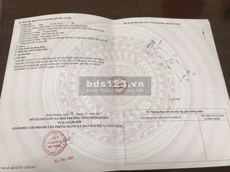 Bán đất phường Phú Chánh, Tân Uyên, tỉnh Bình Dương, giá 4 triệu/m2