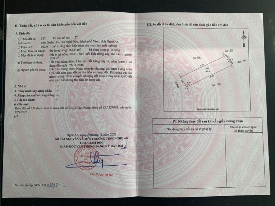 Đất đầu tư Nghi Đức thành phố Vinh tỉnh Nghệ An, giá 9.2 triệu/m2