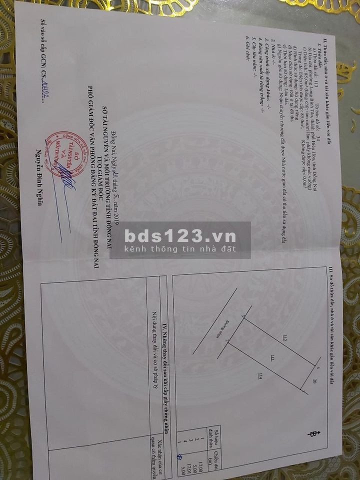 Khu dân cư Biên Hoà, ven sông Đồng Nai, shr full thổ cư giá 1ty180