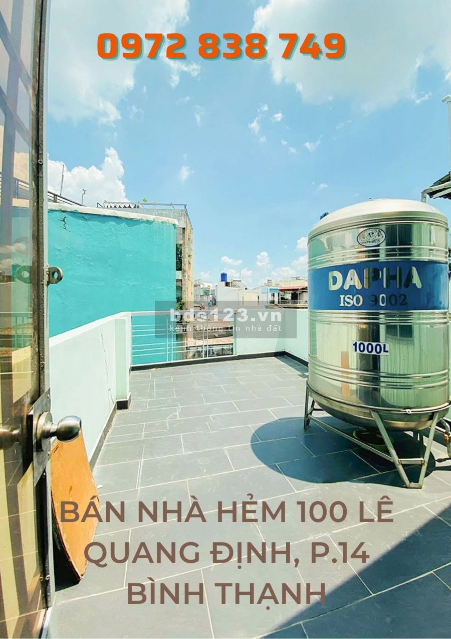 Bán gấp nhà đường Lê Quang Định Bình Thạnh, giá rẻ, 4 tầng, 2 phòng ngủ