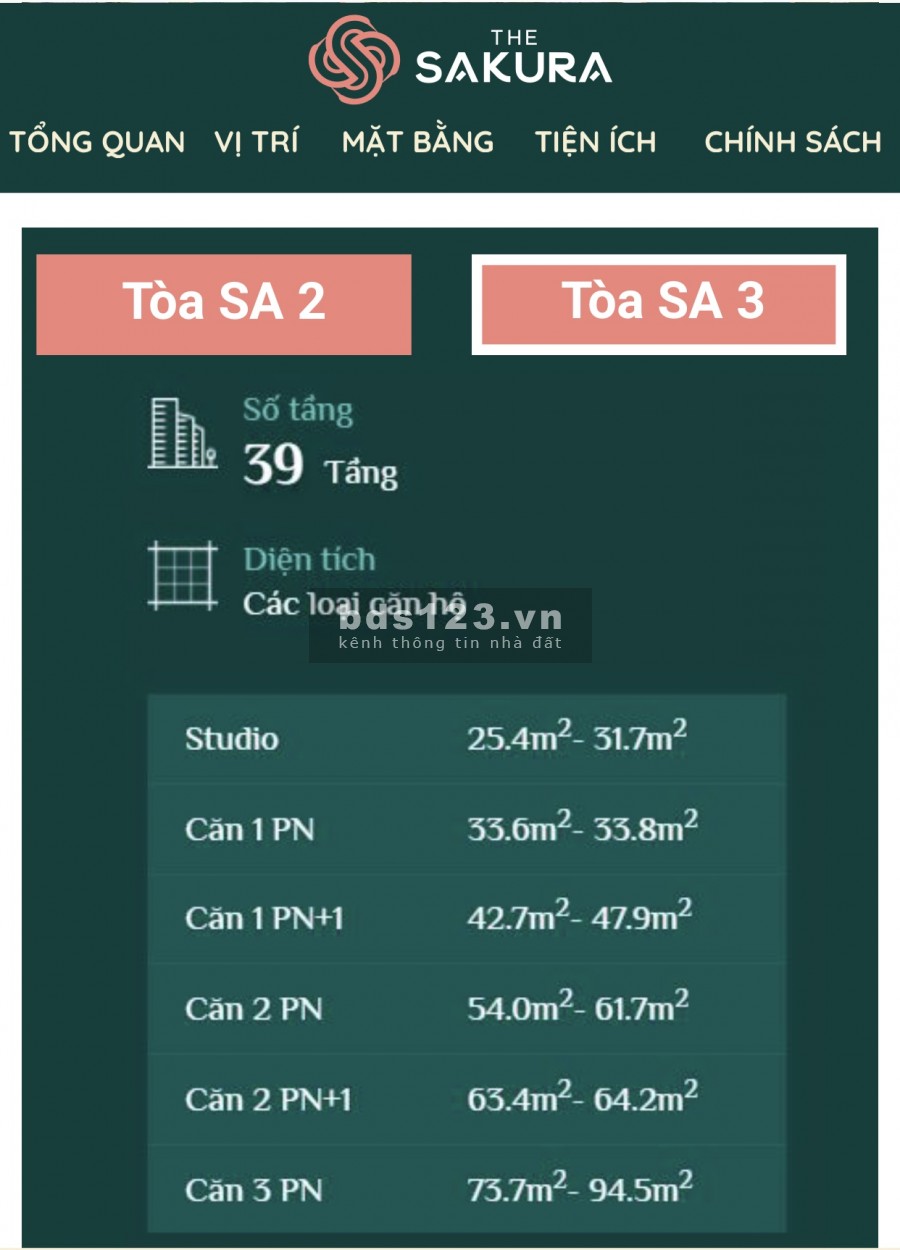 The Sakura - Vinhomes Smart City đang mở bán giai đoạn đầu, mang đậm nét Nhật Bản