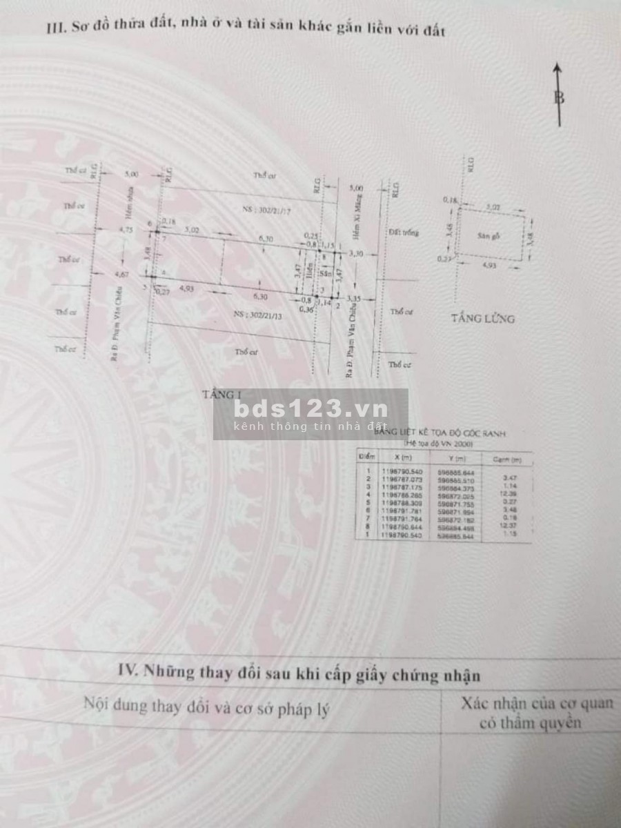 Bán nhà cáp 4 2 mặt tiền Phan Huy Ích, dt 48m2, ô tô đô cửa, giá 3.1 tỷ