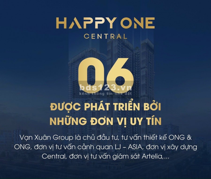 Happy One Central - 6 lý do nên đầu tư, hỗ trợ vay ngân hàng ân hạn lãi gốc, giá tốt thị trường