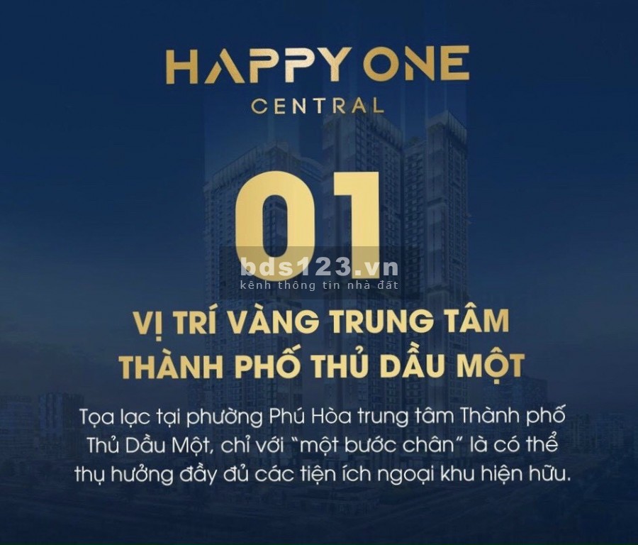 Happy One Central - 6 lý do nên đầu tư, hỗ trợ vay ngân hàng ân hạn lãi gốc, giá tốt thị trường