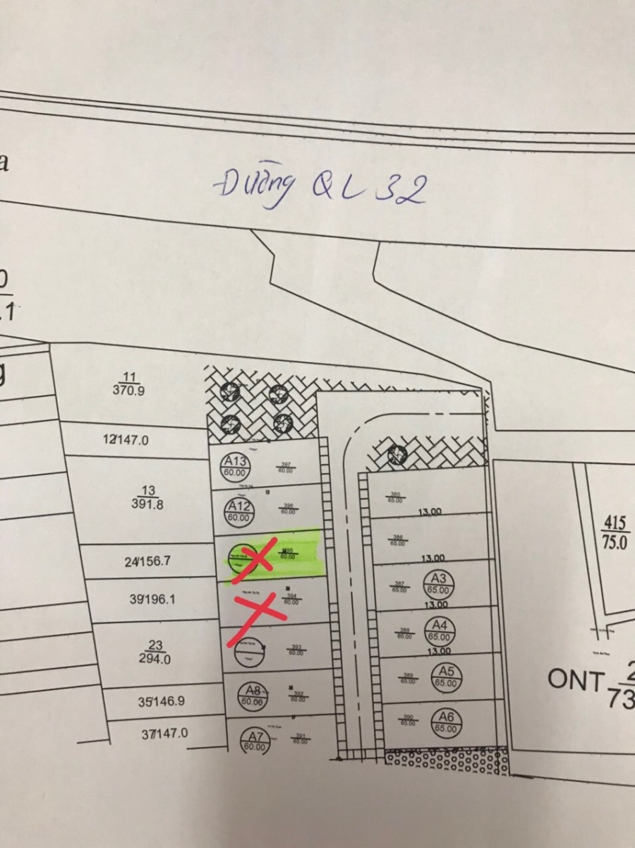 Chính chủ cần bán 2 ô đất khu phân lô đồng súc gấn sát đường QL 32 khả năng sinh lời cao
