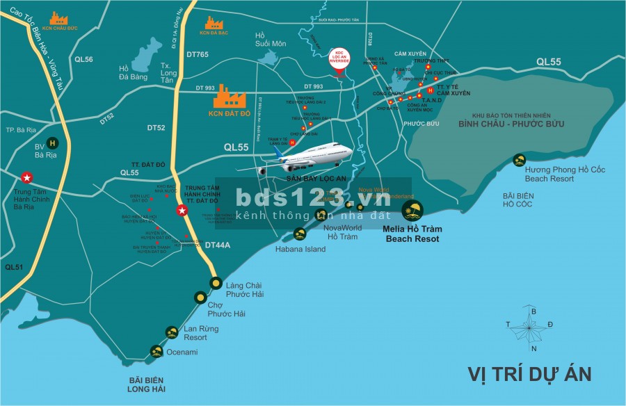 Mở bán Lộc An Riverside - Mặt tiền đường Long Đức-Lộc An, 4tr/m2 thổ cư 100% PKD 0903 066 813 chuyên đất láng dài