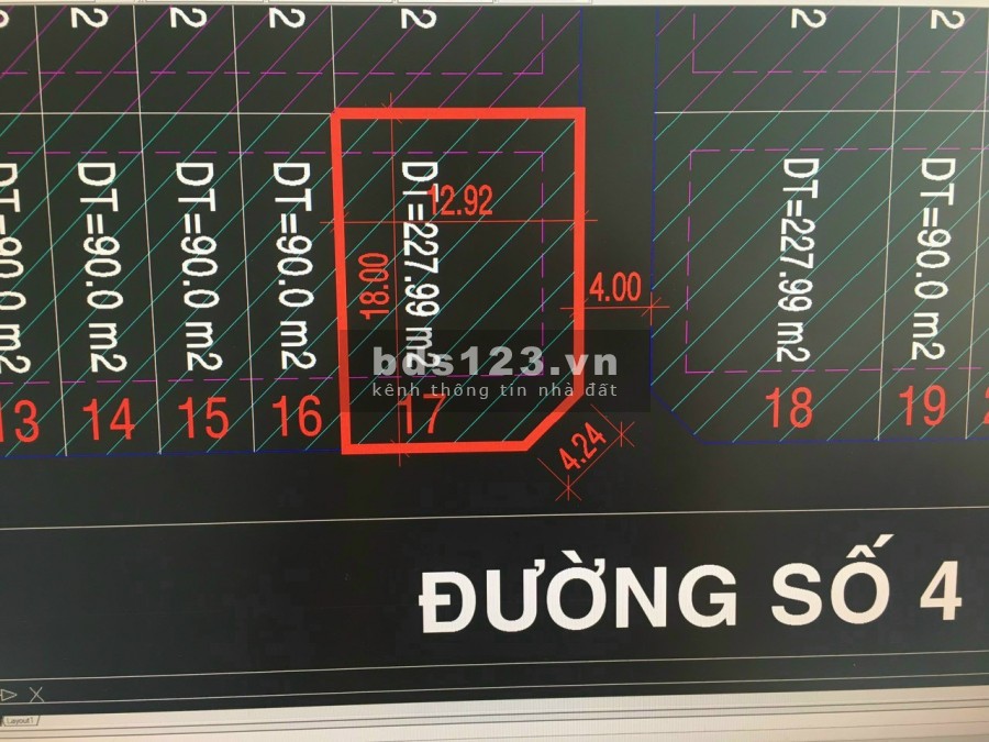 Bán Lô Góc 2 MT Đường Trần Bạch Đằng, P. An Hòa, Rạch Gía, Kiên Giang 13X18m, giá 3.1 tỷ