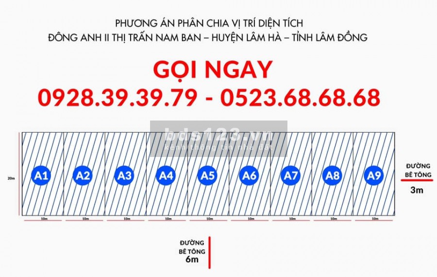 Bán đất nền Nam Ban, Mê Linh sở hữu 2 mặt tiền chỉ 4.99tr/1m2 - LH: 0928.39.39.79