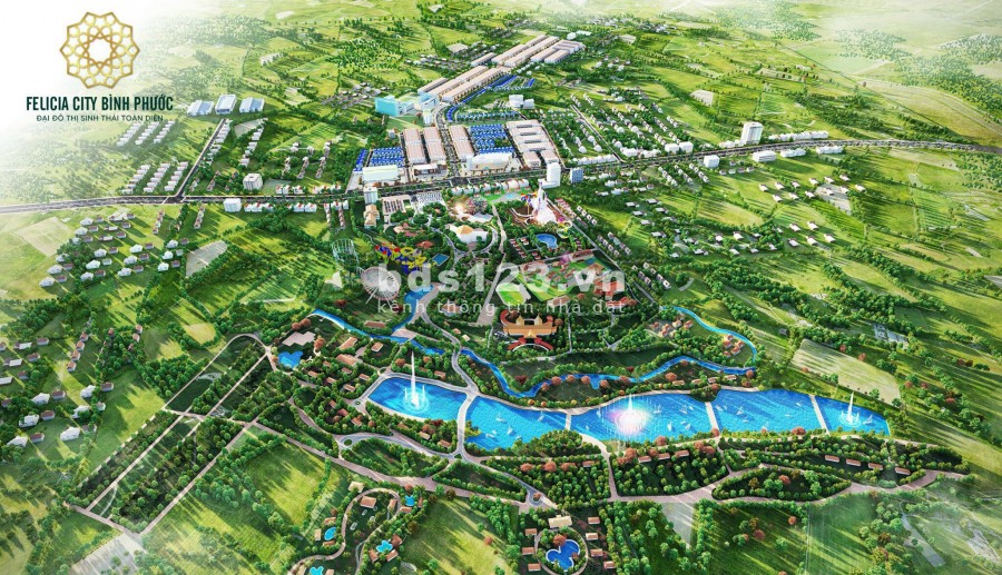 Đất mặt tiền ĐT741 dự án Felicia City Bình Phước giá 3,5tr/m2 dự án chủ đầu tư