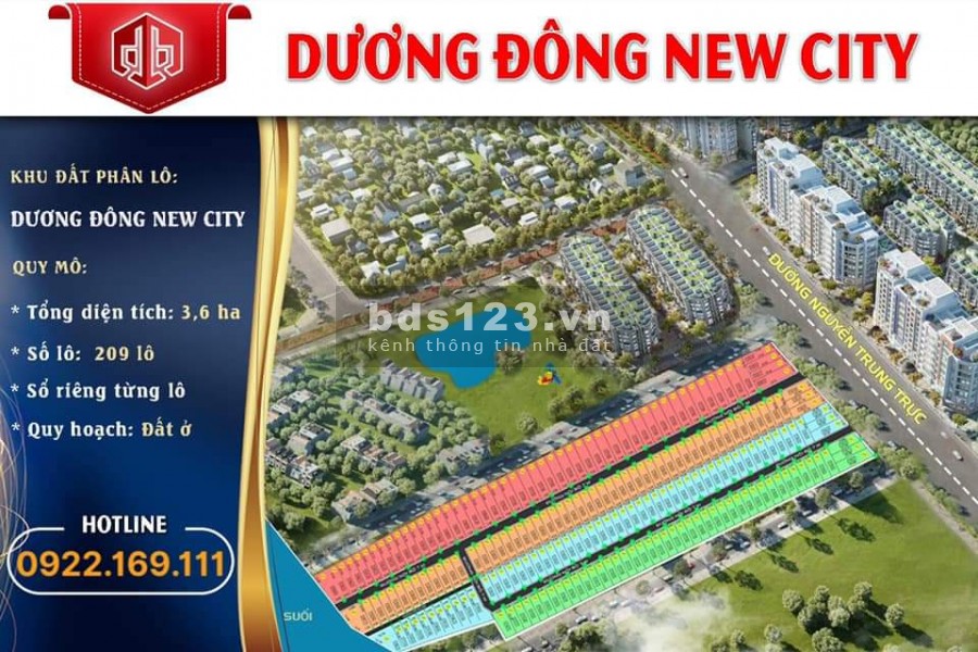 Khu đất nền phân lô Dương Đông New City Phú Quốc, giá bán 15 triệu/m2