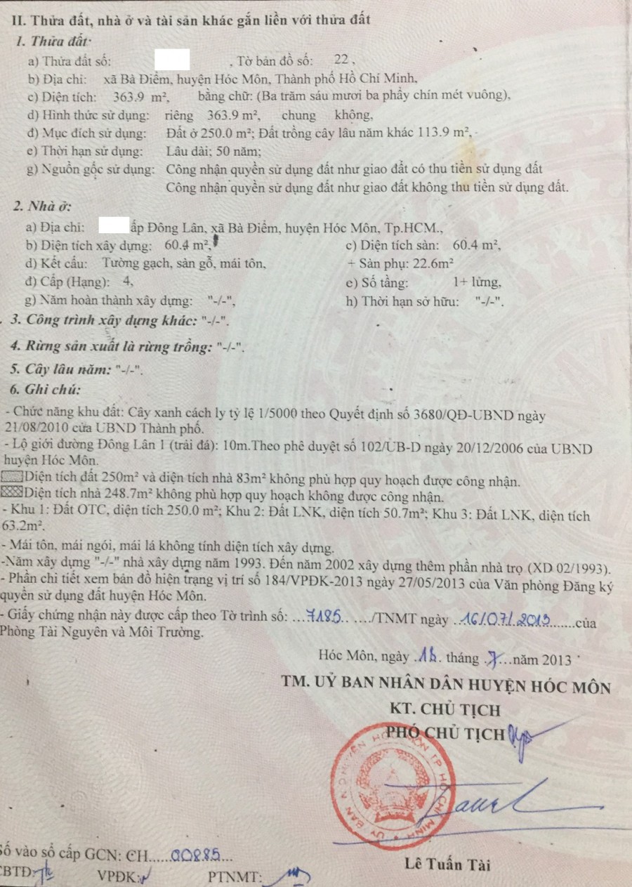MSHM.01-Bán Nhà gần ngã 4 An Sương Có 13 phòng trọ. Xã Bà Điểm Hóc Môn. DT 364m2. Giá 11 Tỷ