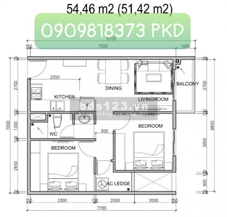 Căn hộ 2PN mặt tiền Võ Văn Kiệt thanh toán 400 triệu tặng ngay sổ tiết kiệm 8%/năm