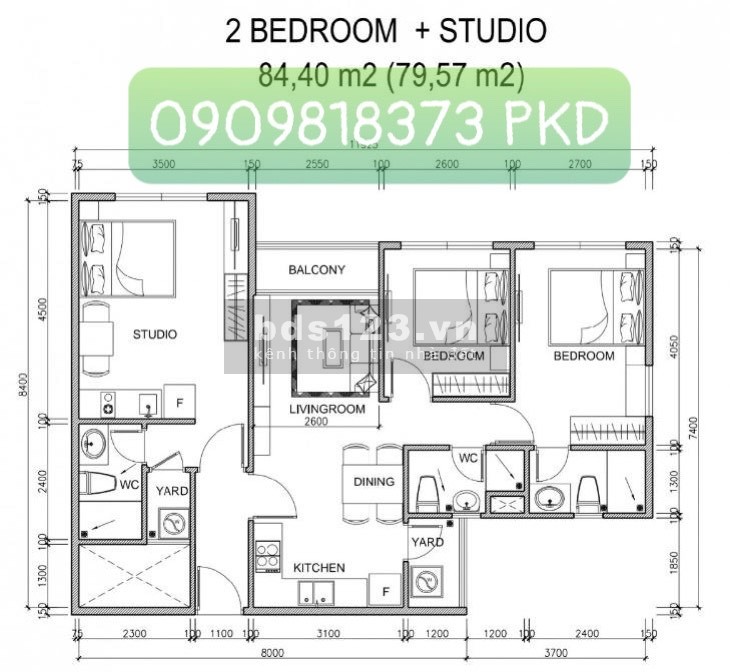 Căn hộ 2PN mặt tiền Võ Văn Kiệt thanh toán 400 triệu tặng ngay sổ tiết kiệm 8%/năm