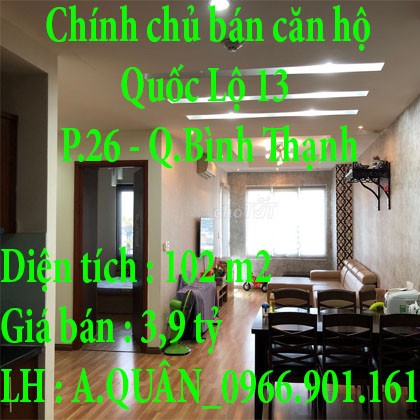 Chính chủ bán căn hộ Đường Quốc Lộ 13, Phường 26, Quận Bình Thạnh, Tp Hồ Chí Minh